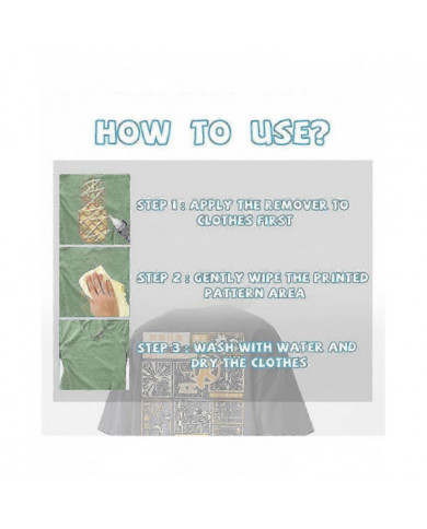 Clothes Print Remover Fabric Print Remover,pattern Remover,letter Cleaning Remover