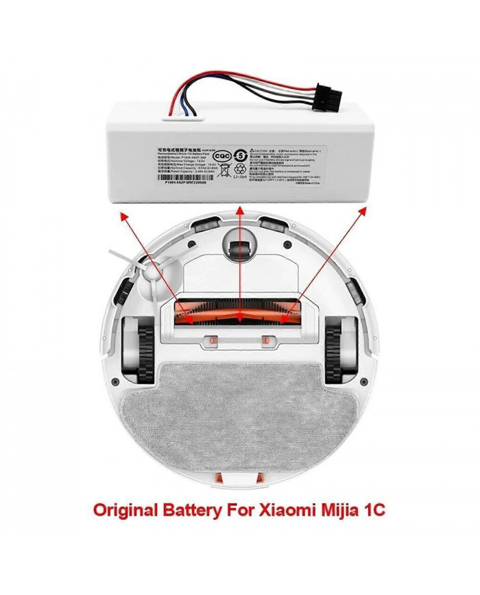 Batterie lithium-ion de remplacement 14,4 V pour aspirateur robot Xiaomi Mijia 1C modèle STYTJ01ZHM