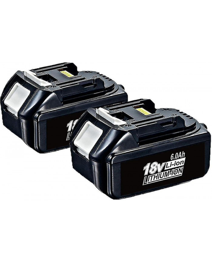 Pack de 2 compatible avec Makita 18v batterie 6.0 Ah Lxt Li-ion BL1850B BL1830B BL1860B Sans Fil, 100% Ne