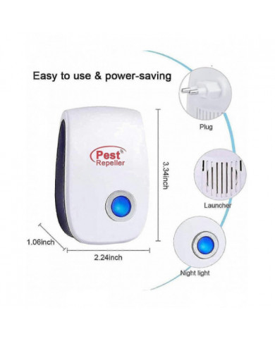 Ultrasons insecte rongeur répulsif 6 Pack, Répulsif électronique d’intérieur, Ifor Moustiques / cafards / souris / [...]
