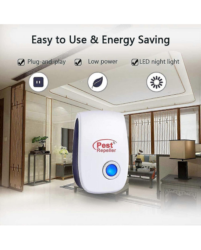 Ultrasons insecte rongeur répulsif 6 Pack, Répulsif électronique d’intérieur, Ifor Moustiques / cafards / souris / [...]