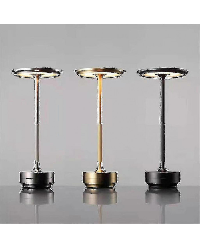 Lampe de Table Sans Fil Dimmable Imperméable à l’eau en métal USB Rechargeable Lampes de Table -1pcs